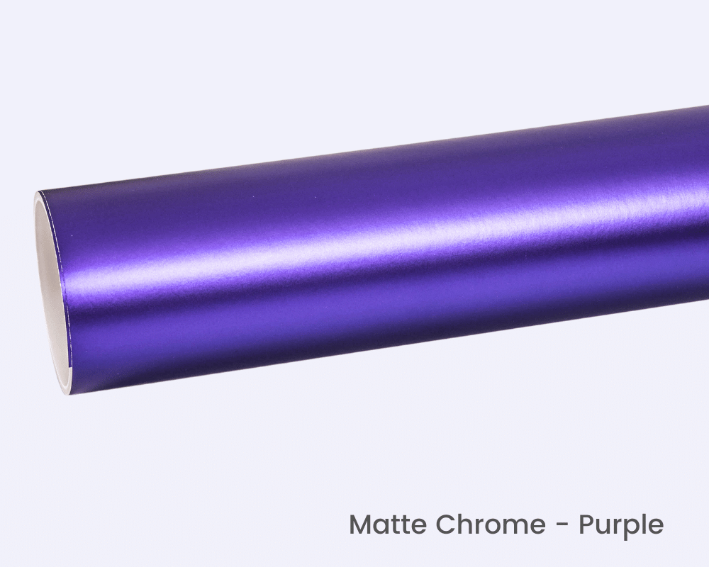 Purple Satin Chrome Vinyl Wrap Film With Air Release Purple Matte