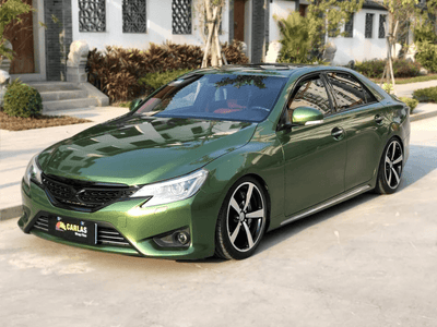 Toyota Mark-X Emerlad Vinyl Wrapped