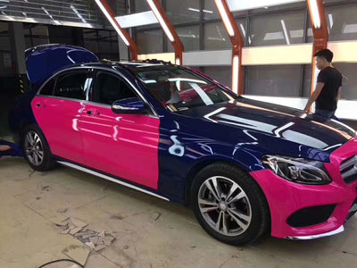 Carlawrap Rose Pink Gloss Crystal Vinyl Car Wrapping